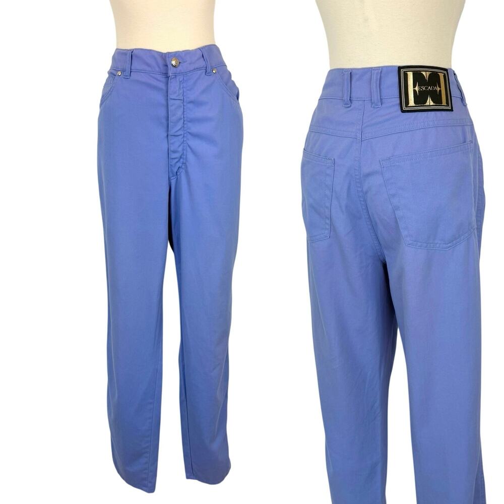 Escada Vintage Stretch Light Denim Pants Jeans Light Blue Size 40 (US 10)
